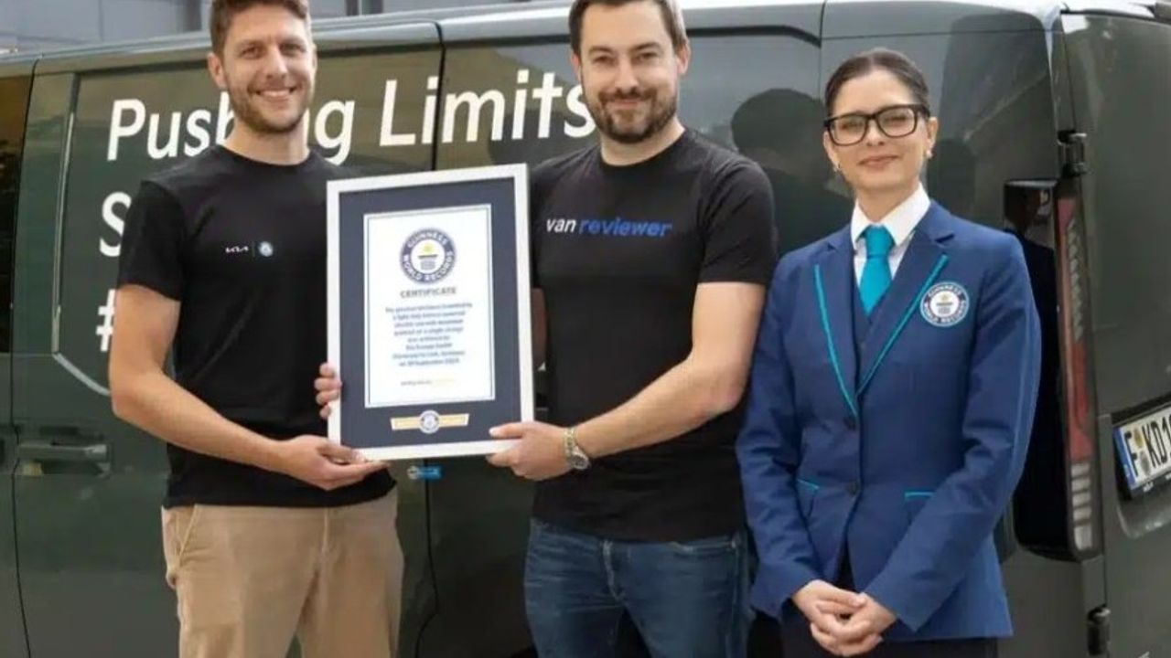 Kia PV5 Tek Şarjla 693 Km Aştı Guinnes Rekorlar Kitabına Girdi