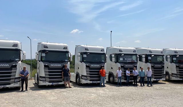 Çavdaroğlu Nakliyat'a 10 Scania Çekici