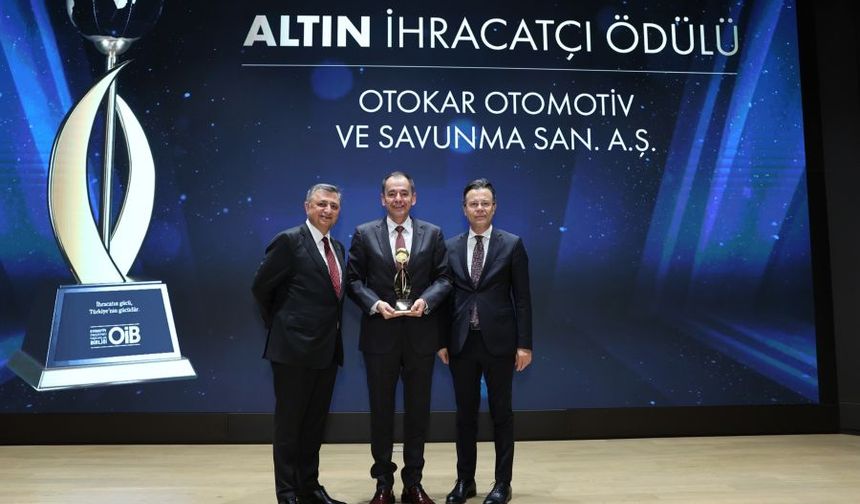Otokar’a OİB’den Altın İhracatçı Ödülü